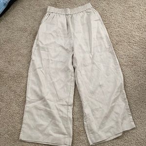 cropped linen pants